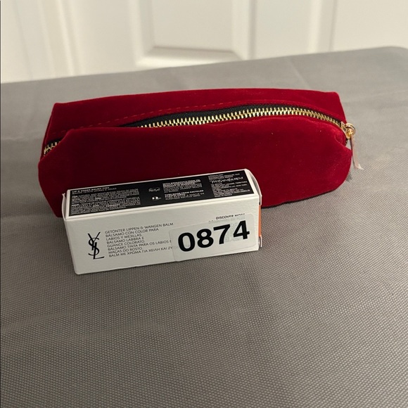 New YSL Velvet Small Pouch & NU Pinch Lip & Cheek Balmy Tint - Picture 3 of 4